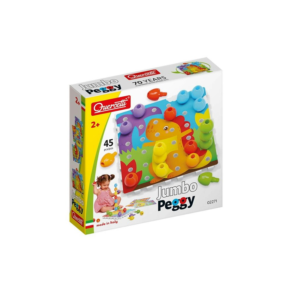 Quercetti Jumbo Peggy - 45 Pieces