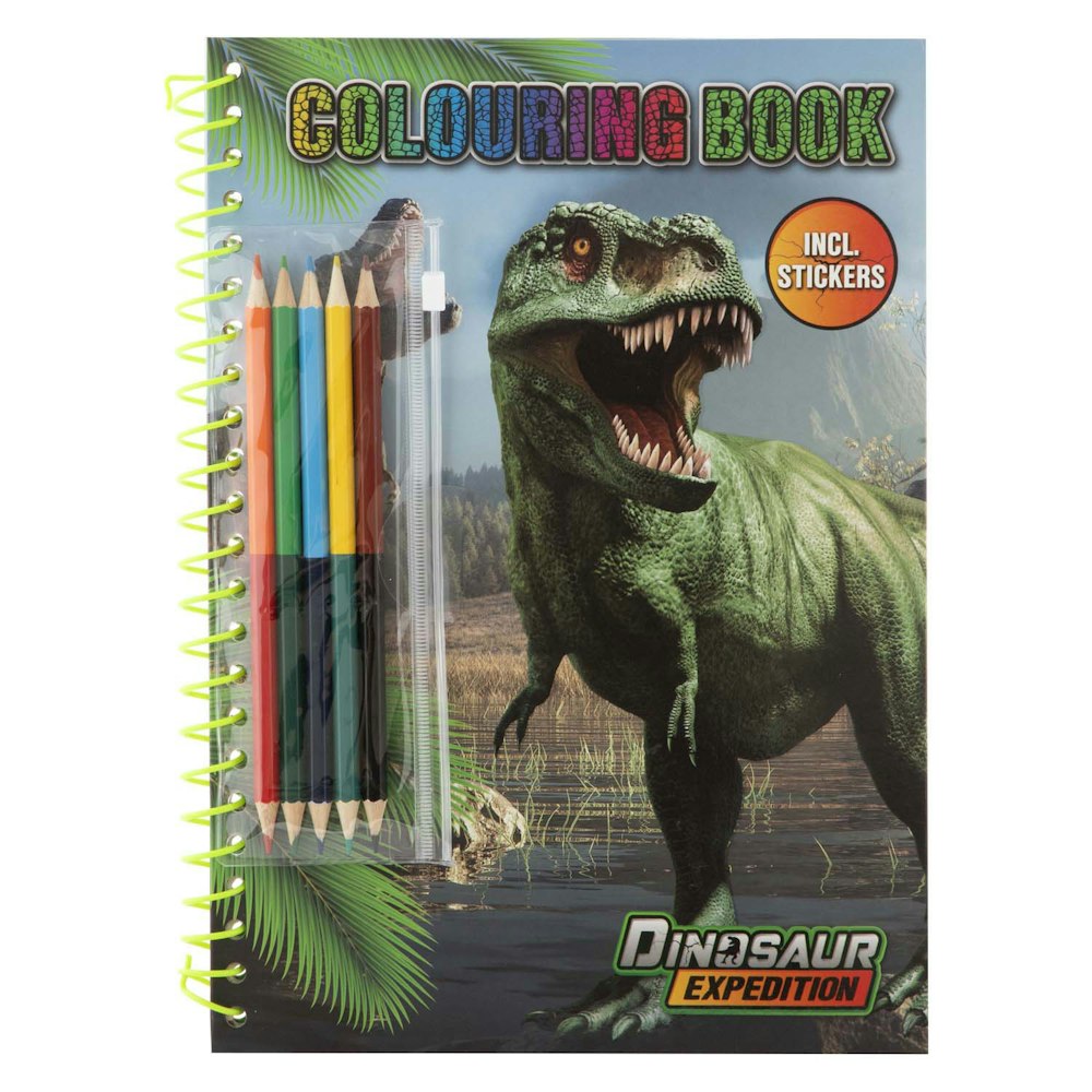 Totum Dino Colouring Case Half Round - 51 Pcs