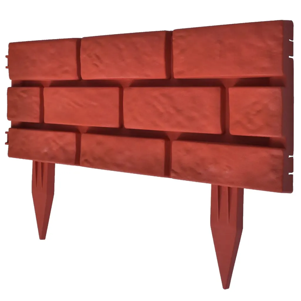Lawn Divider with Brick Design 11 pcs 141257 Lawn Divider with Brick Design 11 pcs 141257
