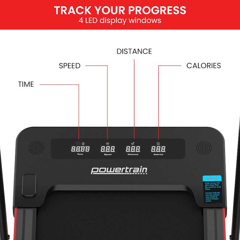 Powertrain K400 Electric Under Desk Treadmill Walking Pad Foldable Handrail image number null