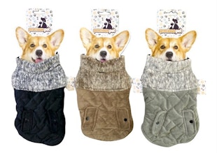 60cm Quilted Dog Jacket Coat Warm Winter Pet Clothes Vest Padded Windbreaker 60cm Quilted Dog Jacket Coat Warm Winter Pet Clothes Vest Padded Windbreaker