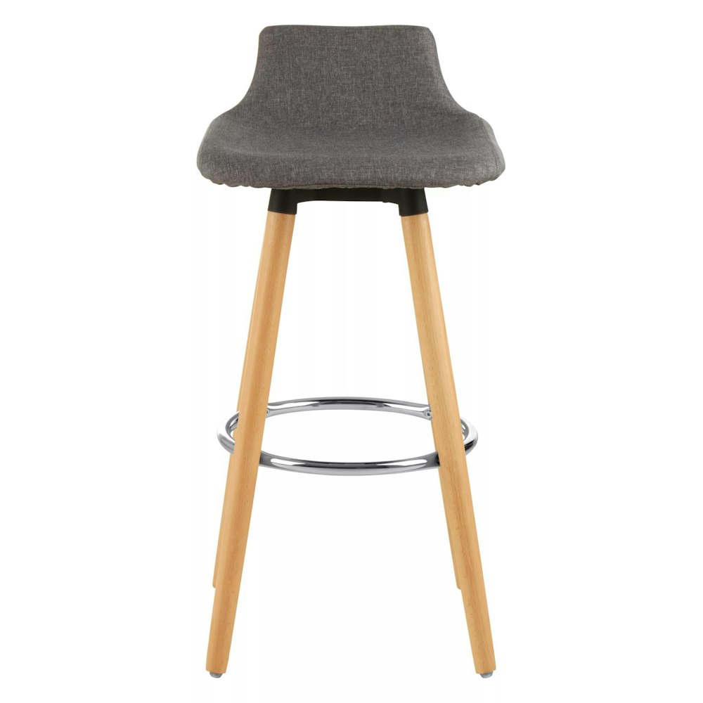 interiors by Premier Grey Bar Stool, Comfortable Seating Breakfast Bar Stool, Space-saver Kitchen Stool, Easy To Clean Bar Stool
