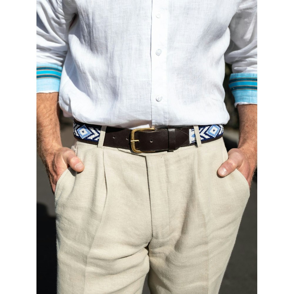 Koy Clothing Beaded Belt - Usiku (wide)