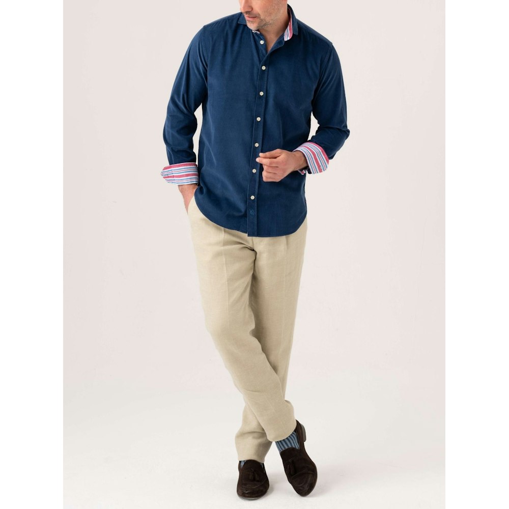 Koy Clothing Dark Teal Fine Needle Corduroy Shirt