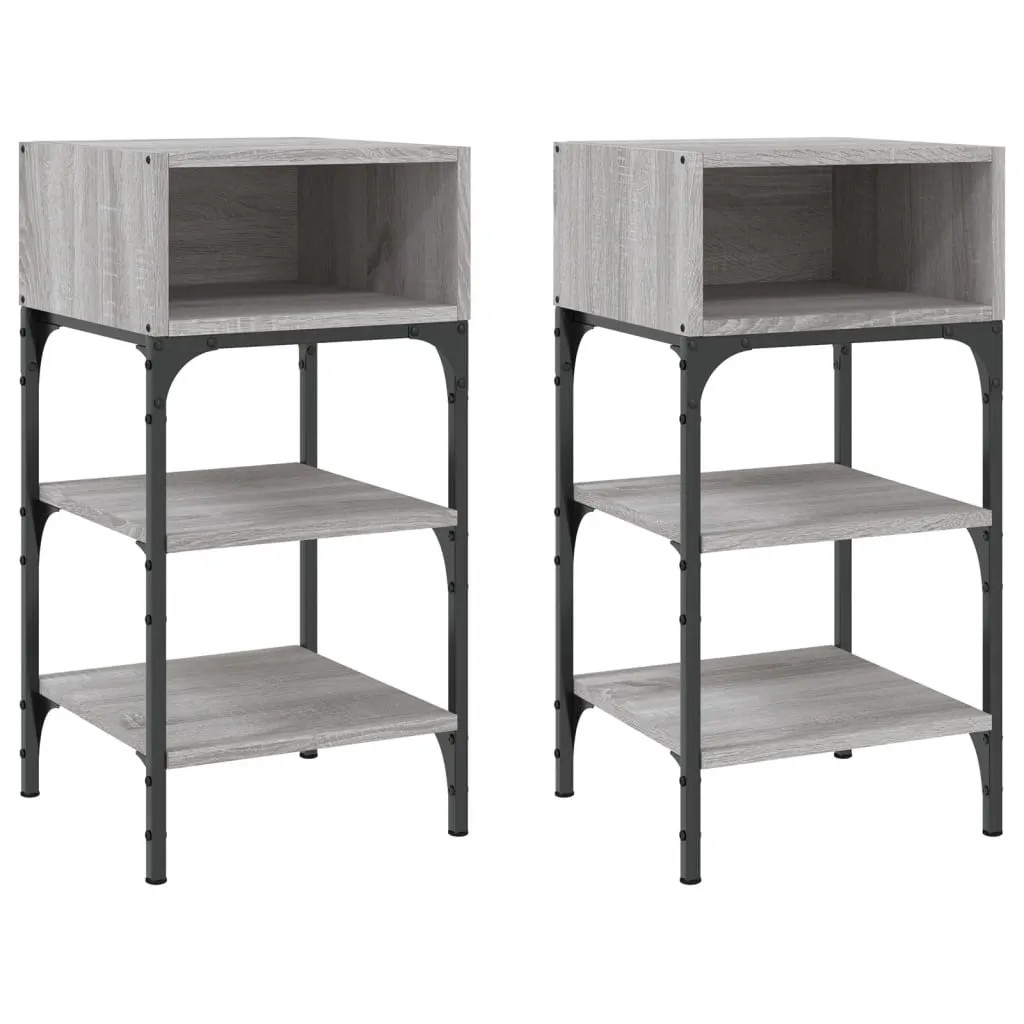 Bedside Tables 2 pcs Grey Sonoma 35x34.5x70 cm Engineered Wood 825890 Bedside Tables 2 pcs Grey Sonoma 35x34.5x70 cm Engineered Wood 825890