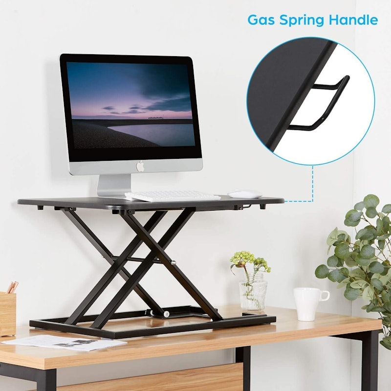 Height Adjustable Standing Desk Converter (Black) image number null