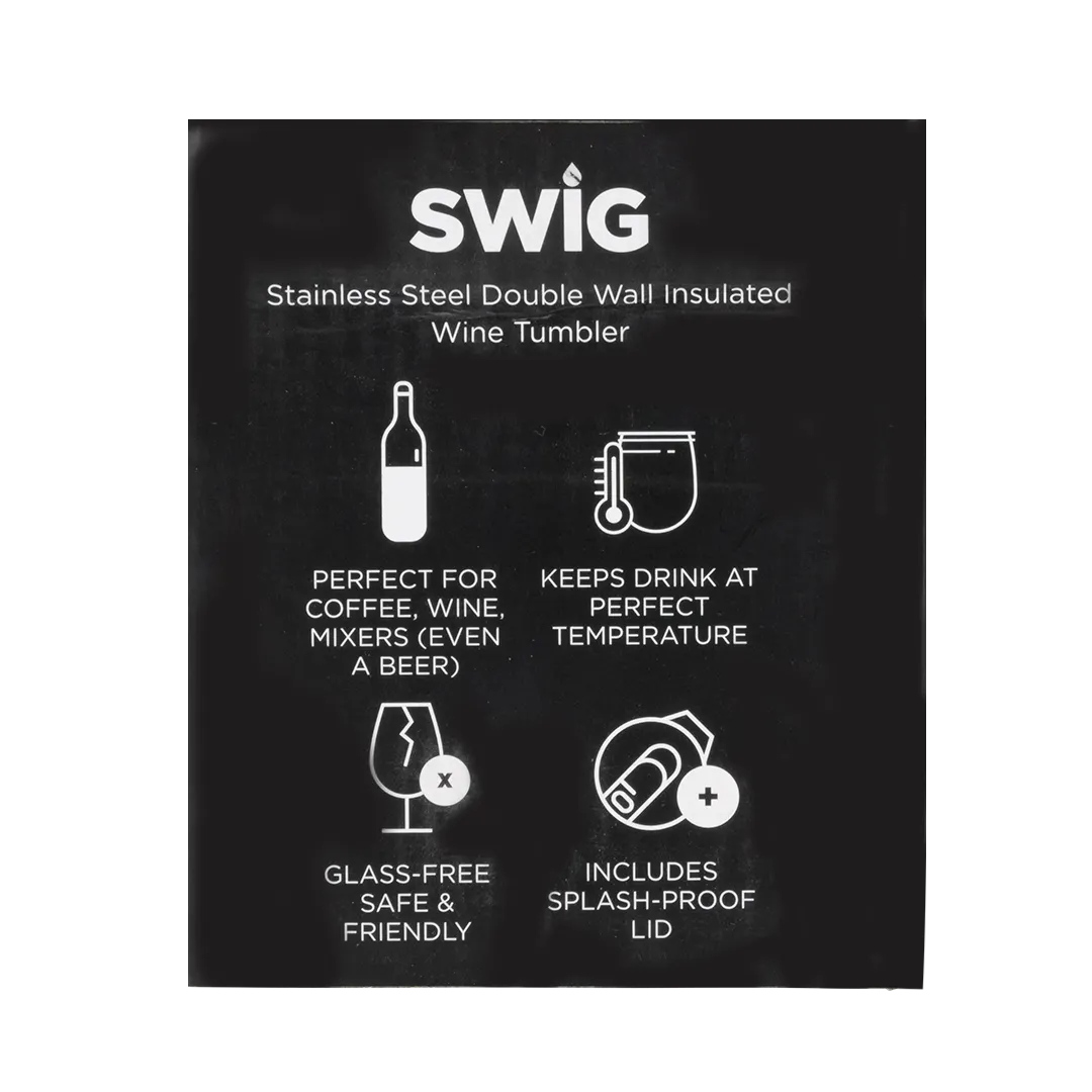 Swig Wine Tumbler White Marble