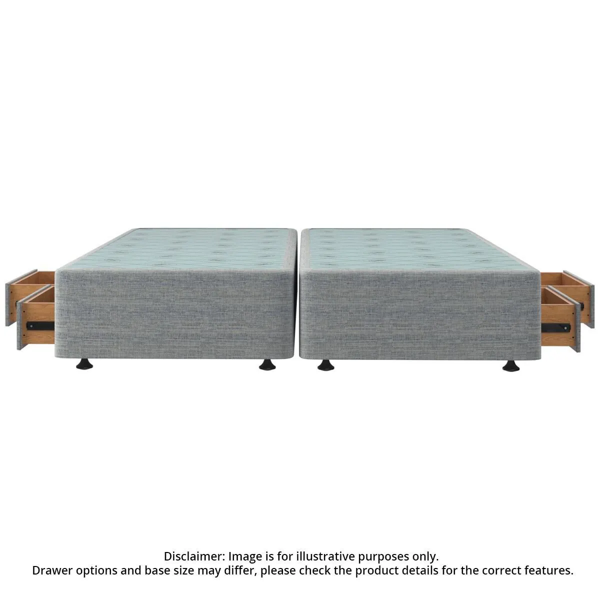 Sealy Spacesaver Super Queen Split Bed Base No Drawer Sand