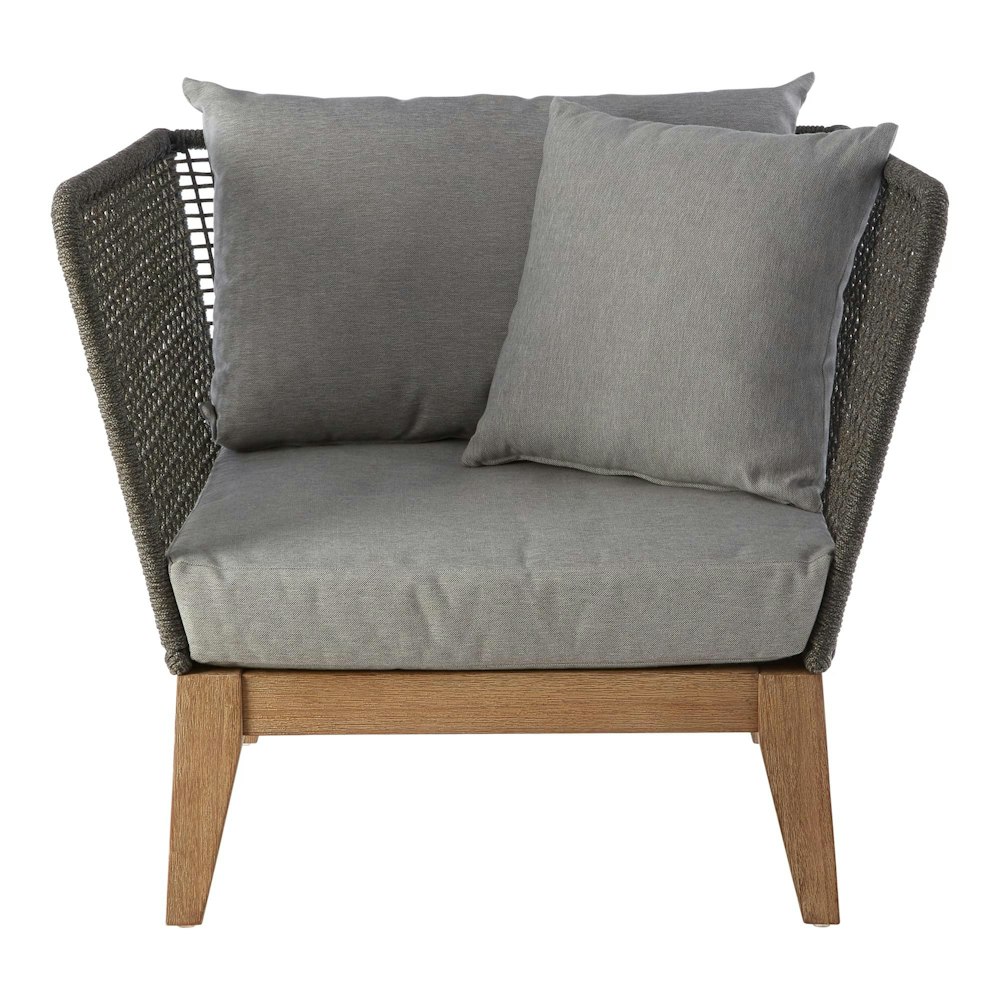 interiors by Premier Comfortable Grey Armchair With Cushions, Accent Armchair For Living Room, Lounge Chair With Arm Rest
