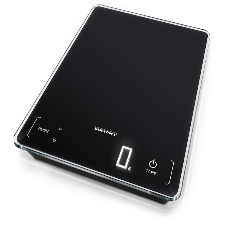 Soehnle Page Profi 100 15Kg Capacity Digital Black Kitchen Scale W/ Timer 61506 image number null