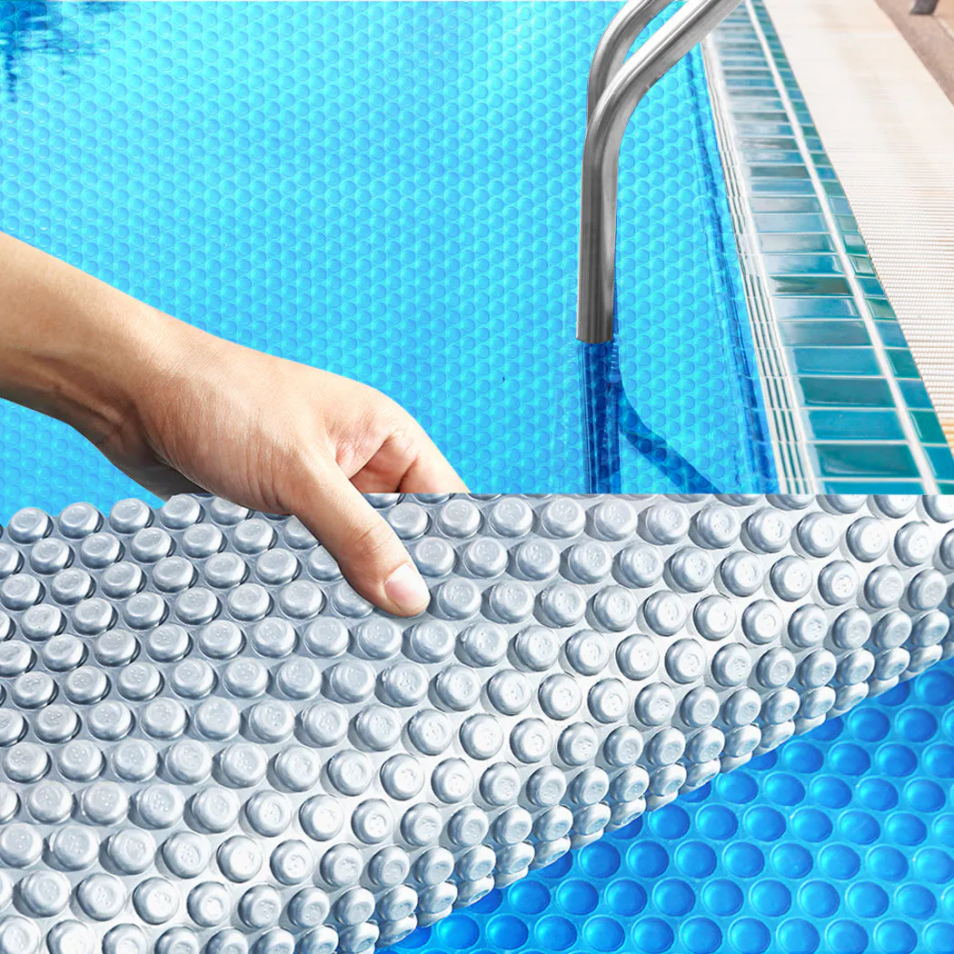 Traderight Group Solar Swimming Pool Cover 400 Micron Outdoor Bubble Blanket Heater Size 7 X 4M