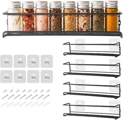 Buy Tier Hanging Stainless Steel Spice Racks Wall Mounted