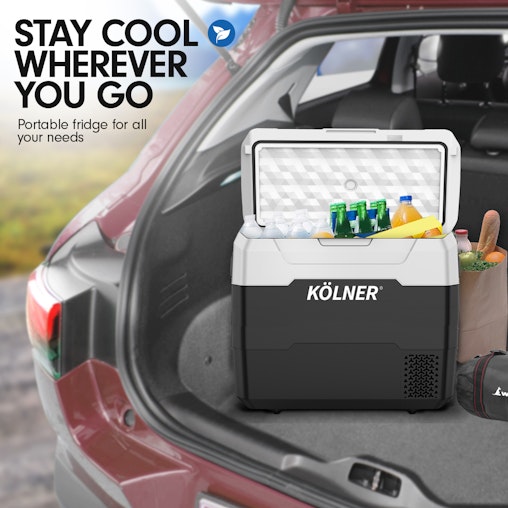 Kolner 50L Portable Fridge Cooler Freezer Refrigerator w/ Trolley Kolner 50L Portable Fridge Cooler Freezer Refrigerator w/ Trolley