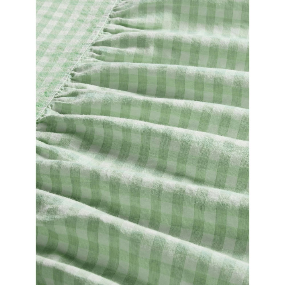 Piglet in Bed Sage Gingham Linen Blend Valance