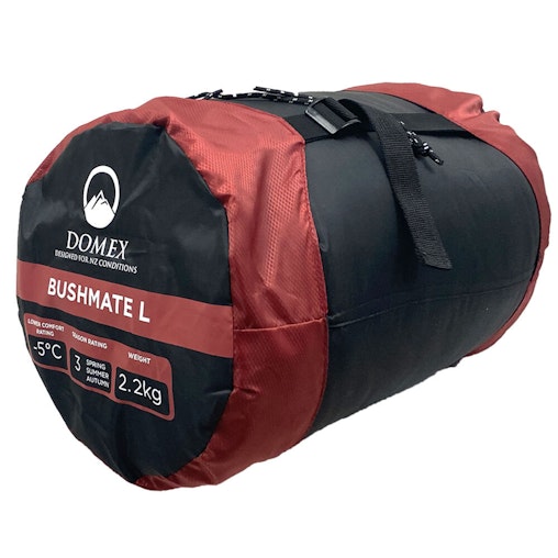 Domex Sleeping Bag Bushmate Large -5c Synthetic Fill Right Hand Zip Burgundy Red image number null