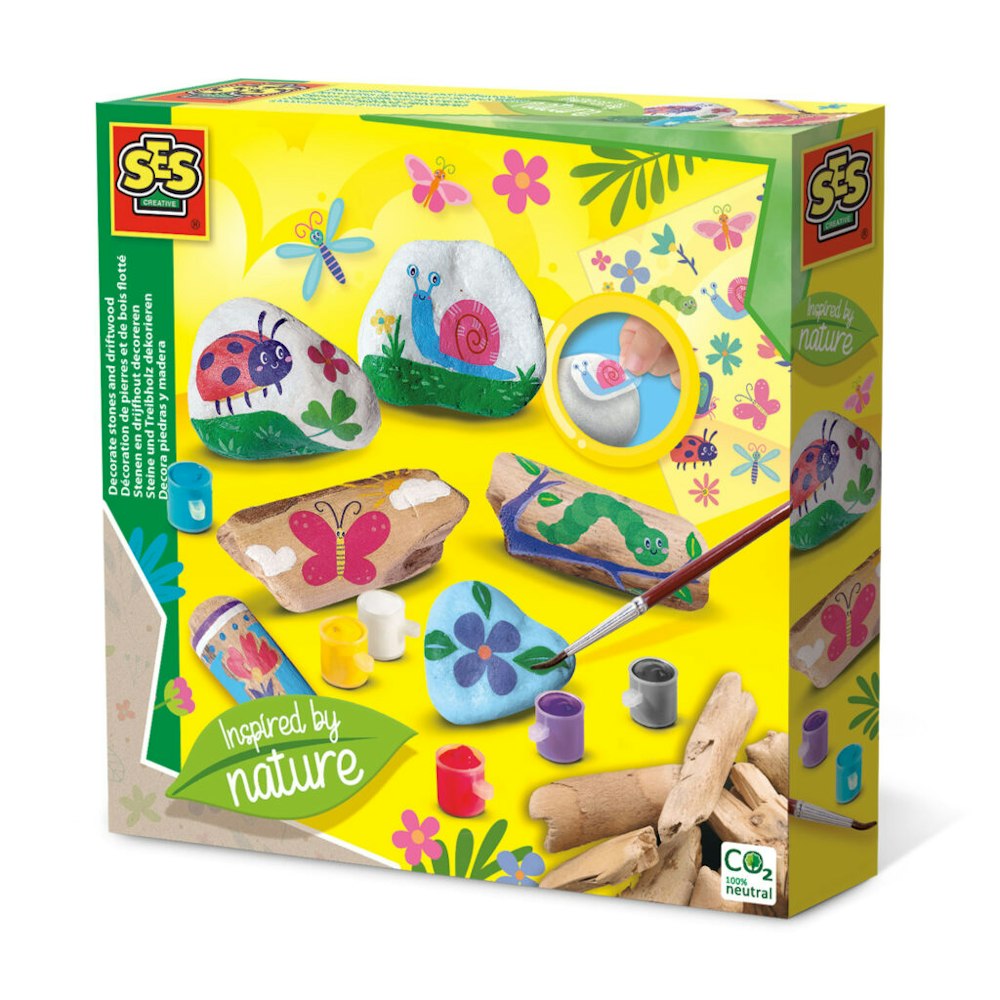 SES Creative decorate stones and driftwood - inspired by nature