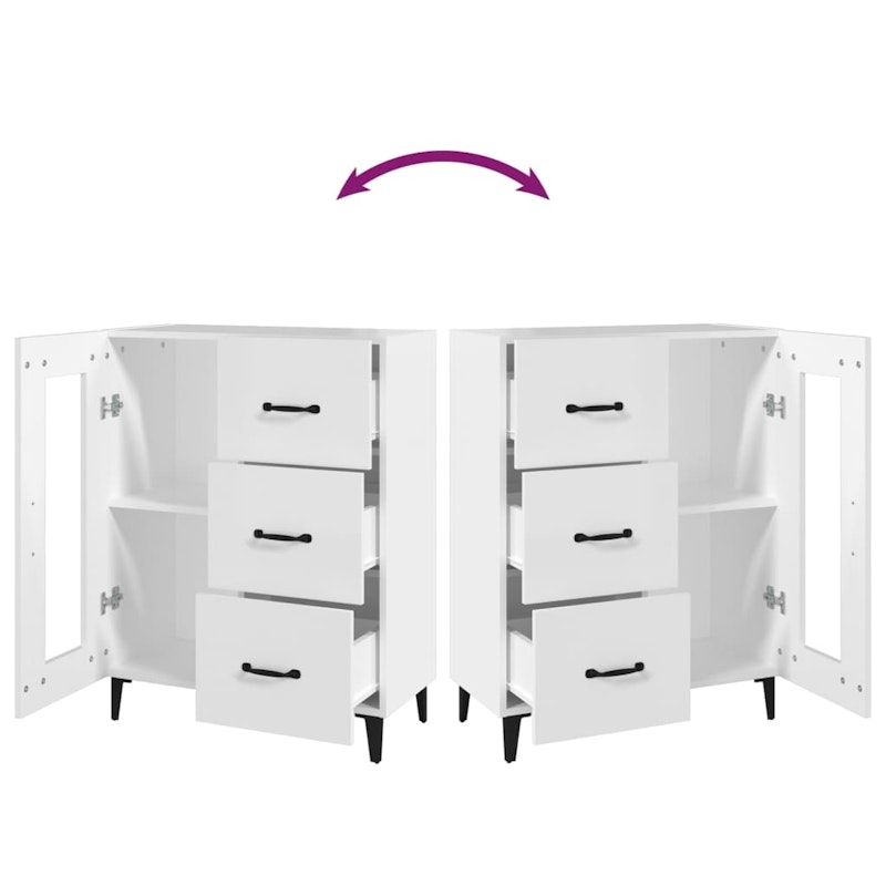 NNEVL Sideboard White 69.5x34x90 cm Engineered Wood image number null