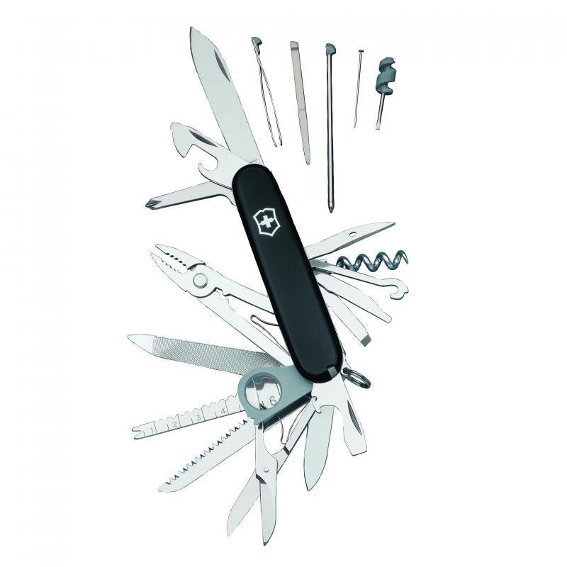 Victorinox Swiss Champ Black Army Pocket Knife 33 Multi Tools image number null
