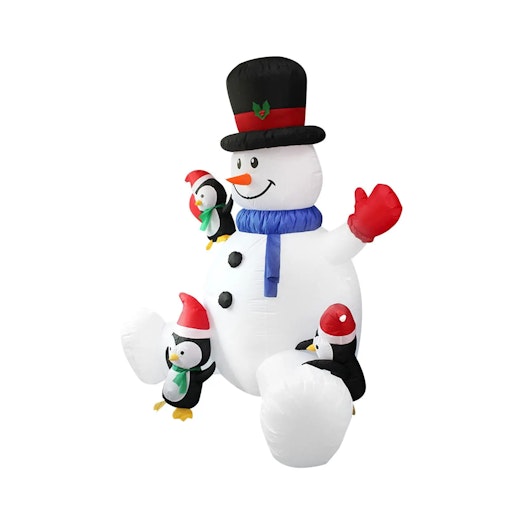 NNEOBA Christmas Inflatable Snowman with Cute Penguins NNEOBA Christmas Inflatable Snowman with Cute Penguins