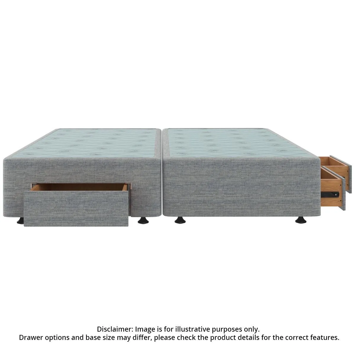 Sealy Spacesaver Super Queen Split Bed Base No Drawer Sand