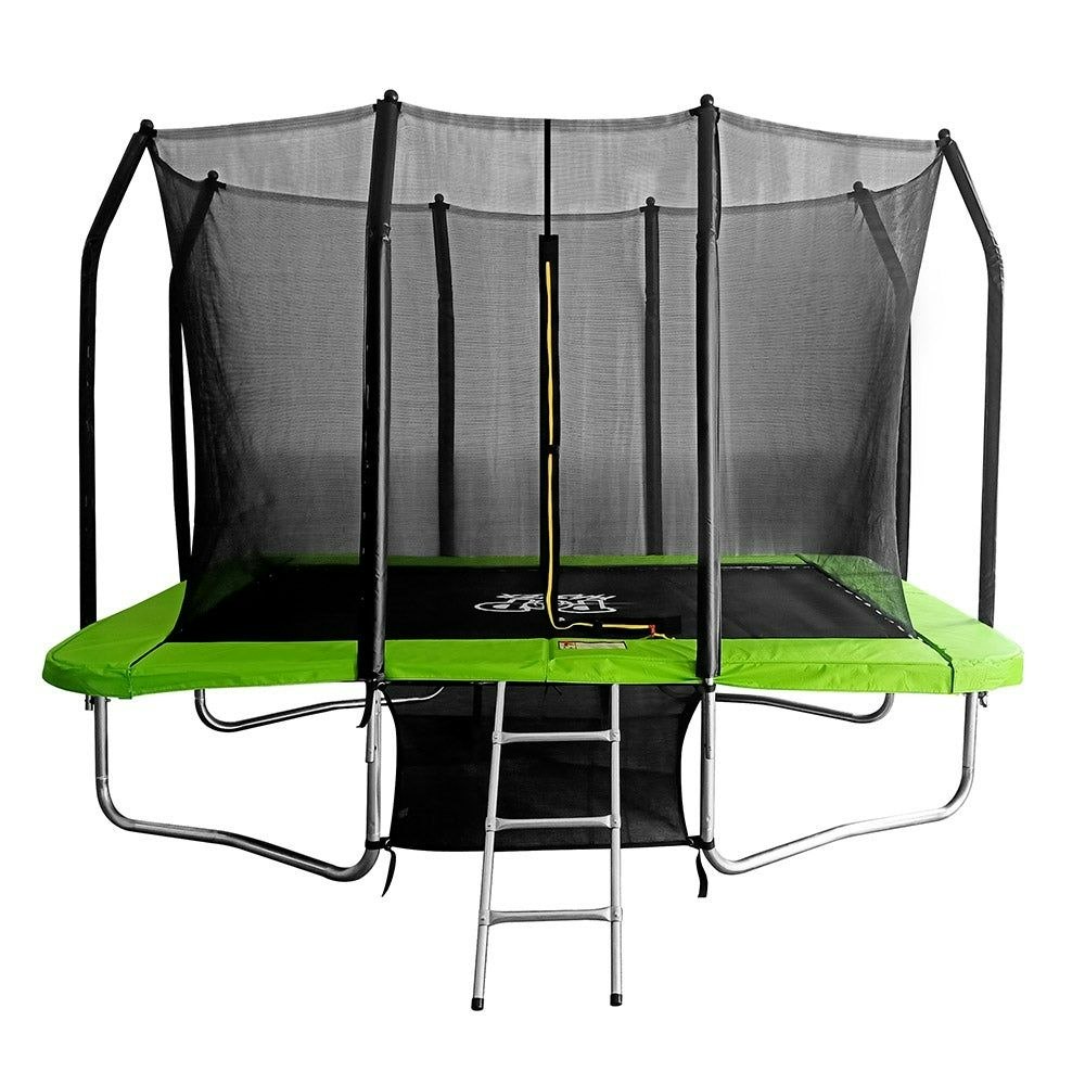 Pop Master 6X9FT Rectangular Trampoline with Spring Ladder Safety Net Kids