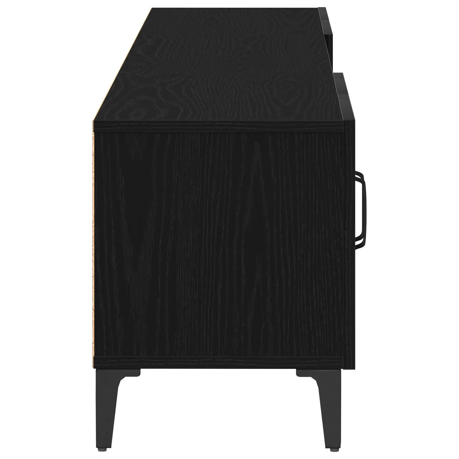 TV Cabinet Black Oak 180x31.5x40 cm Engineered Wood 862818