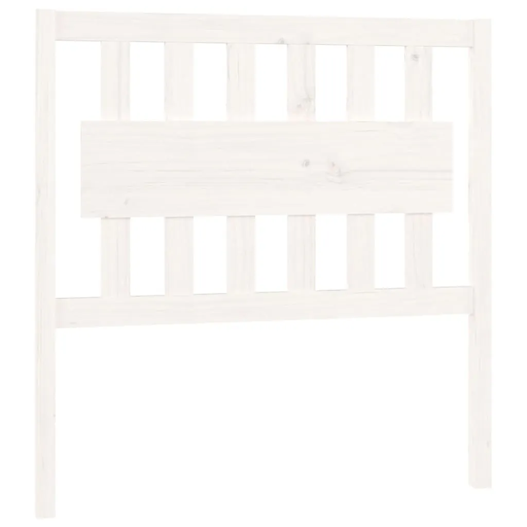 Bed Headboard White 95.5 cm Solid Wood Pine 818551