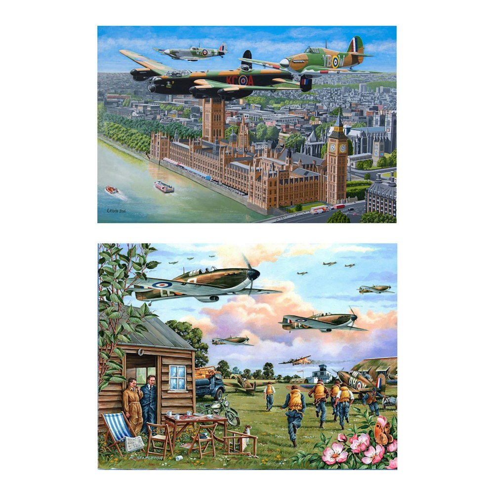 The House of Puzzles Sky Patrol - 2 X Big 500 Piece Jigsaw Puzzle