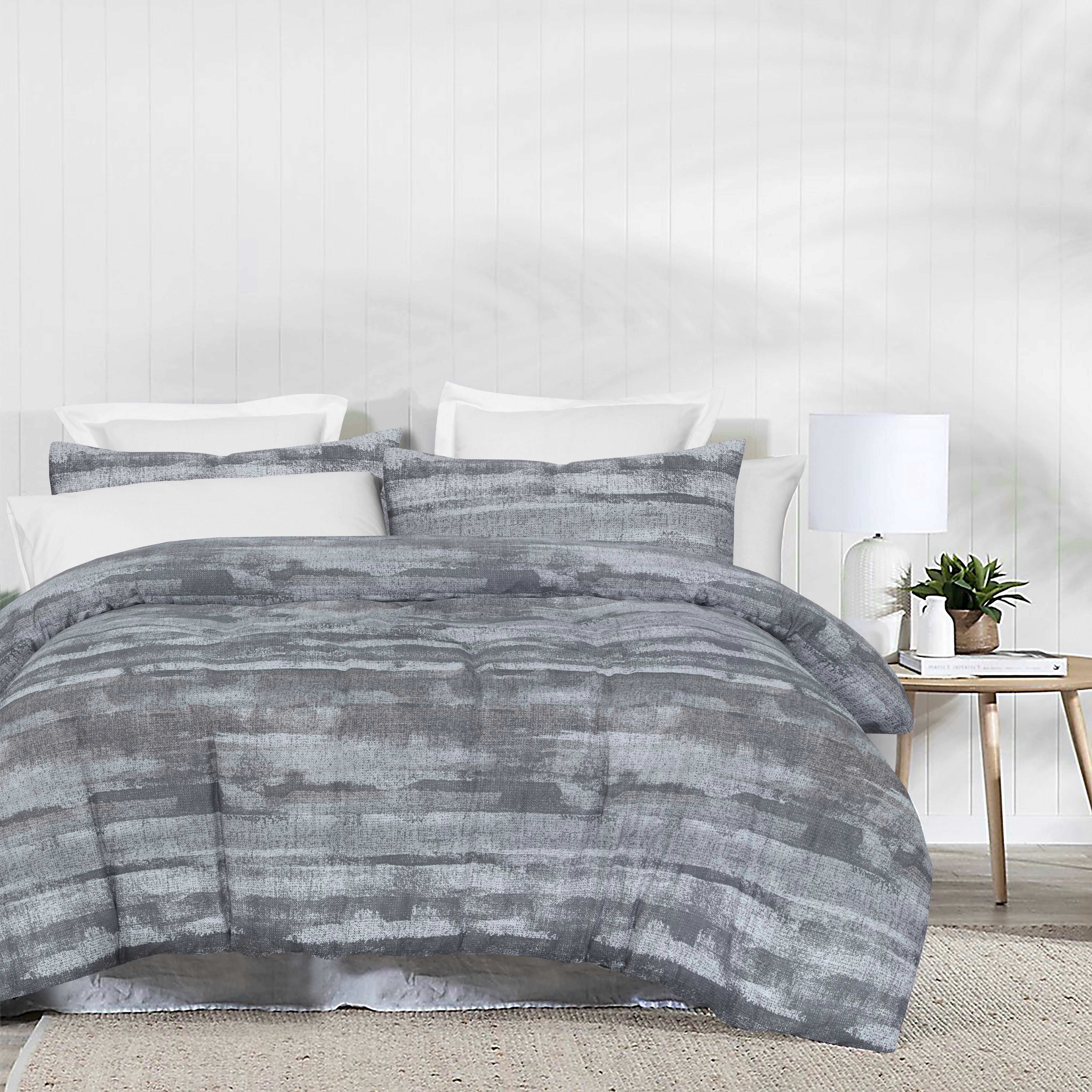 Charcoal Grey-Premium 100% Cotton Quilt Cover Set