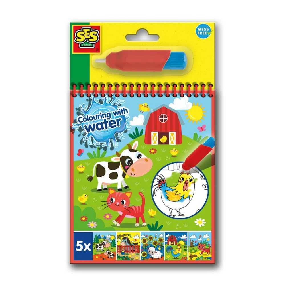 SES Creative Colouring With Water Book With Water Brush - Fantasy