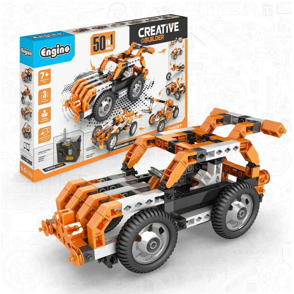 Engino Engino Creative Builder: 50-in-1 Motorized Multi-model Set