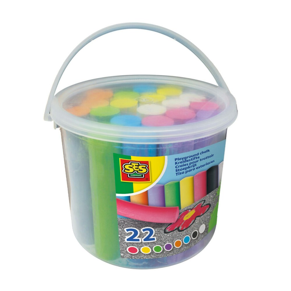 SES Creative Playground Chalk 22pcs Bucket