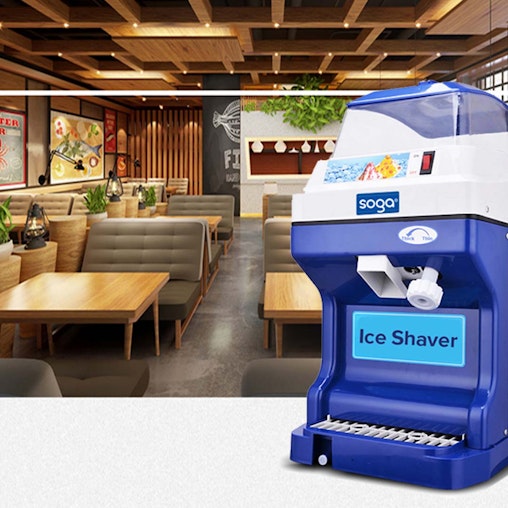 SOGA 2X Ice Shaver Commercial Electric Stainless Steel Ice Crusher Slicer Machine 180KG/h