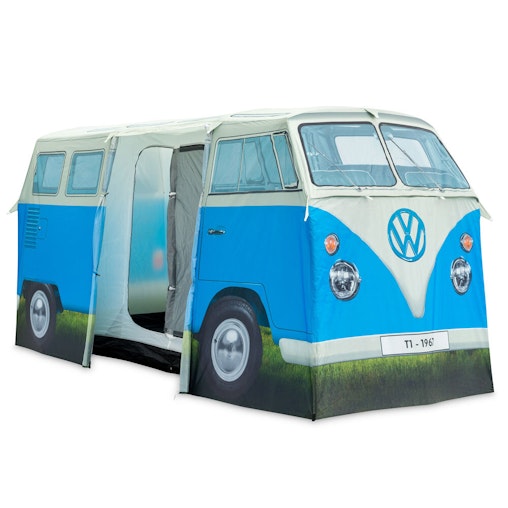 Volkswagen 398cm Camper Van Replica 4-People Tent Outdoor Camping Roof Dove Blue Volkswagen 398cm Camper Van Replica 4-People Tent Outdoor Camping Roof Dove Blue