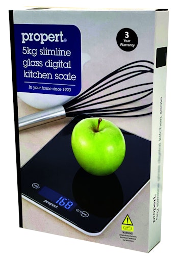 Propert 5kg Slimline Glass Soft Touch Digital Scale Electronic Weight - Black Propert 5kg Slimline Glass Soft Touch Digital Scale Electronic Weight - Black