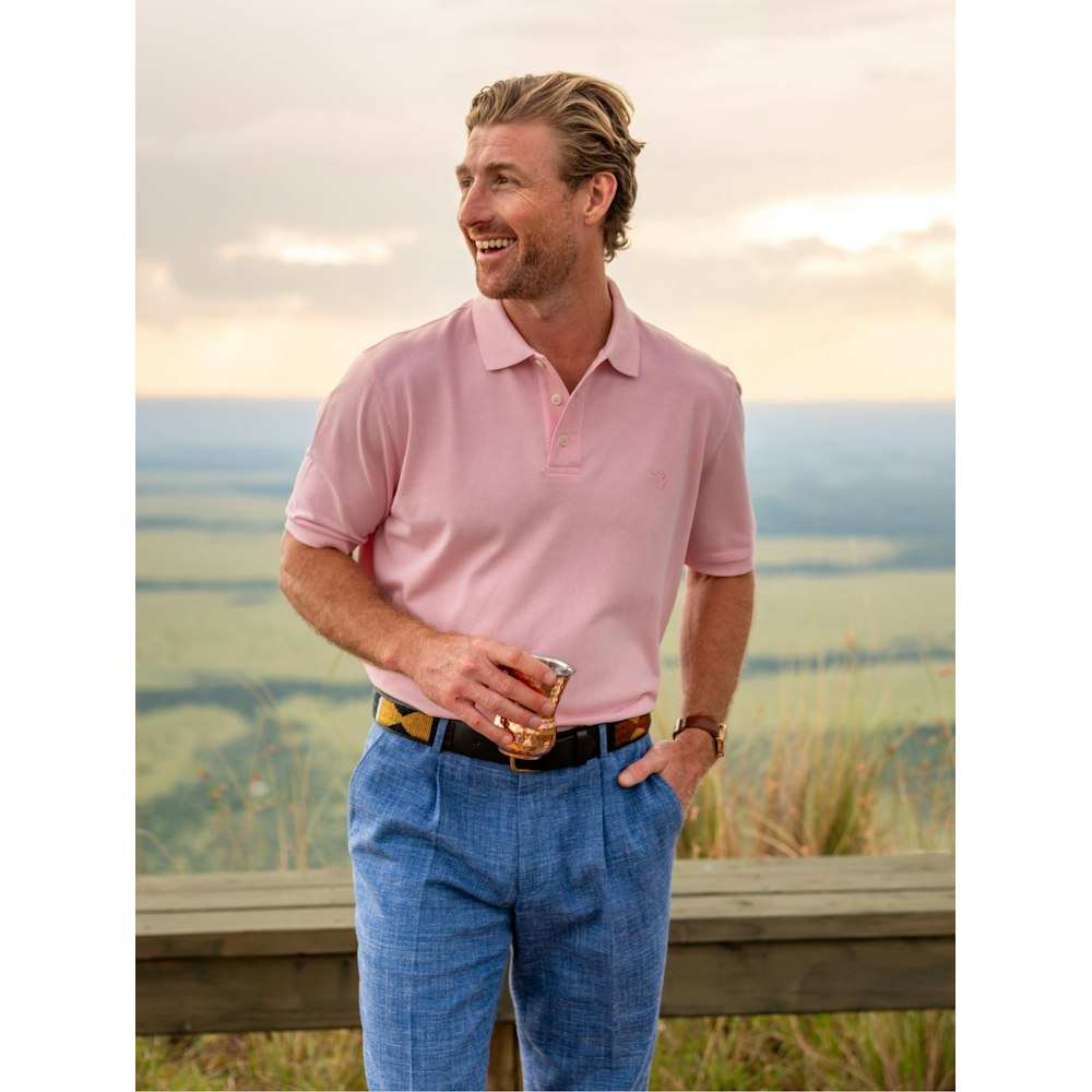 Koy Clothing Pink Piqué Cotton Polo