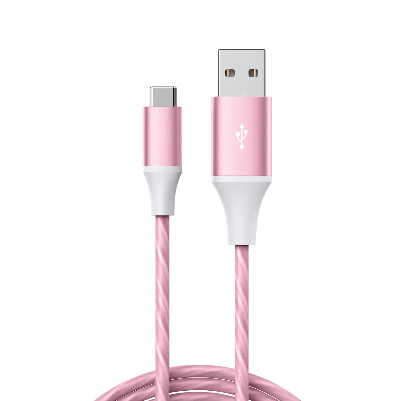 Laser USB-C LED Charge Cable Pink 1M