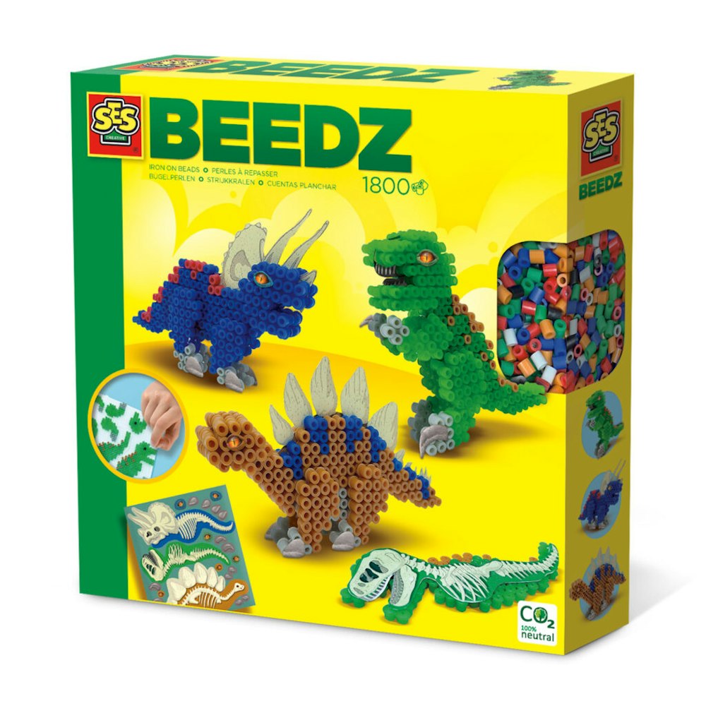 SES Creative Iron On Beads - Dinos