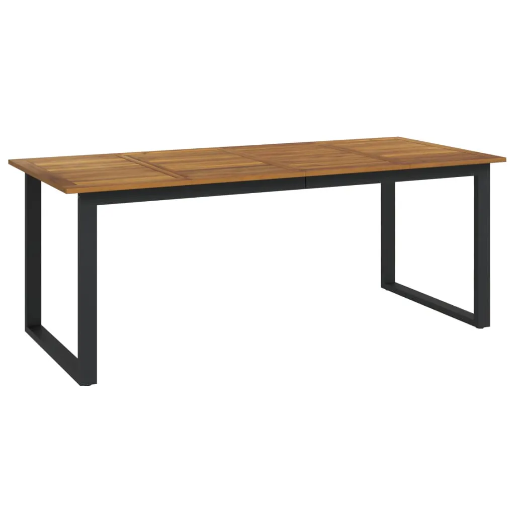 Garden Table with U-shaped Legs 200x90x75 cm Solid Wood Acacia 319514 Garden Table with U-shaped Legs 200x90x75 cm Solid Wood Acacia 319514
