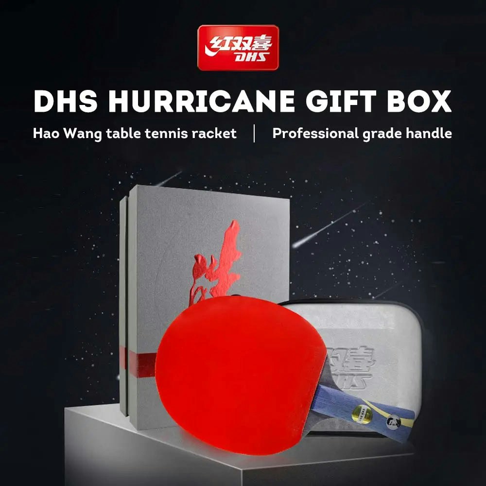 DHS HURRICANE Table Tennis Racket Gift Box-Hao Wang/Ping Pong Paddle Gift Box