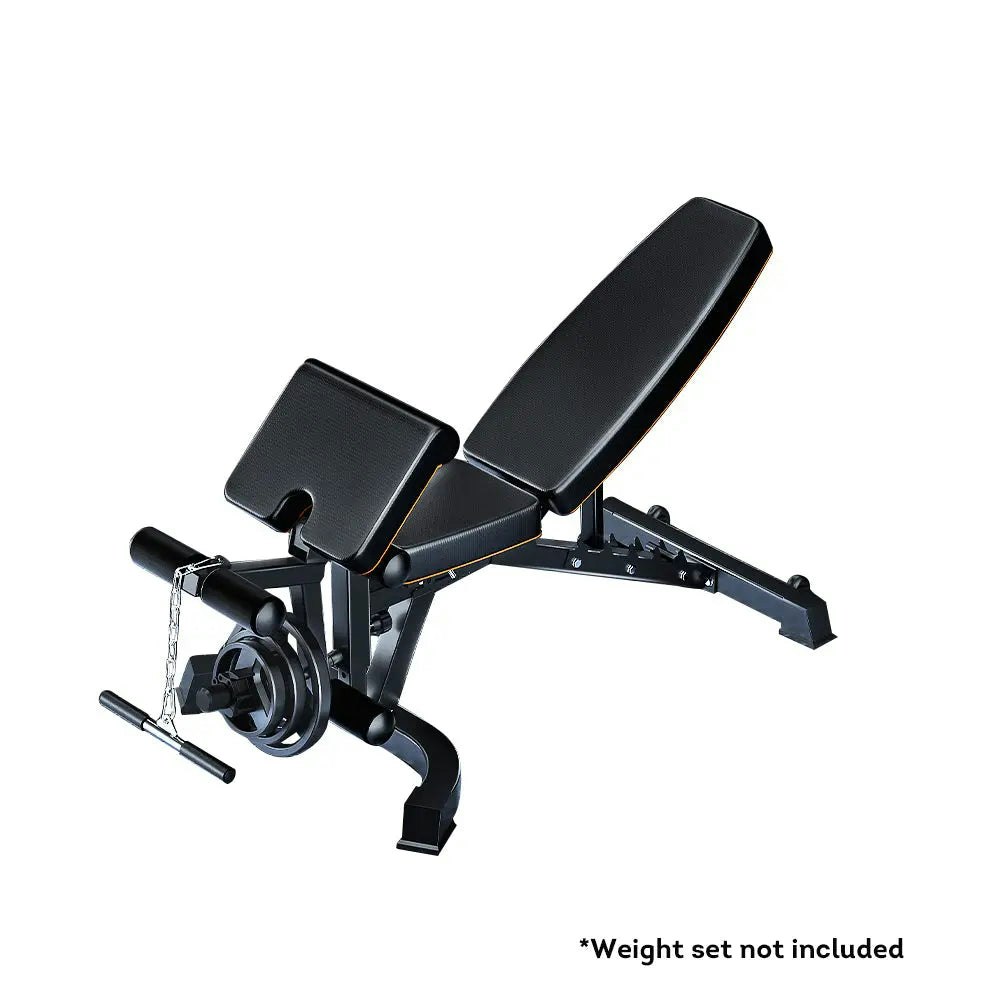 JMQ Fitness B6 Bench Dumbbell Weight Bench Incline Home Fitness Gym Equipment Rear Moving Roller