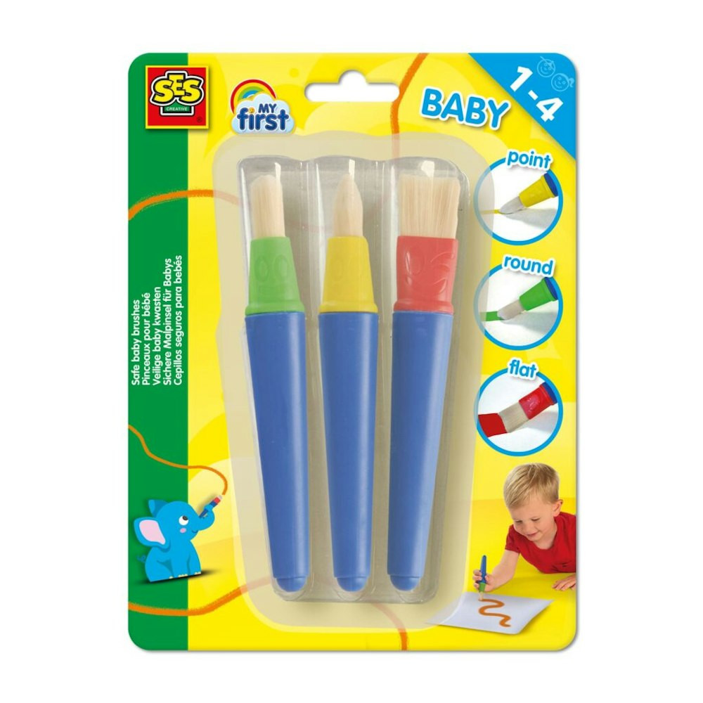 SES Creative My First - Safe Baby Brushes (3 Pieces)