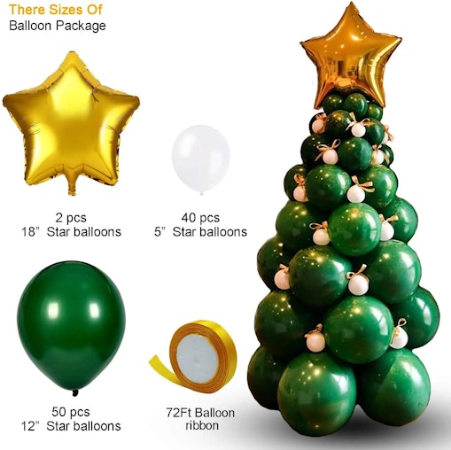 NNEOBA Green Balloon Gold Foil Garland Christmas Party Set NNEOBA Green Balloon Gold Foil Garland Christmas Party Set
