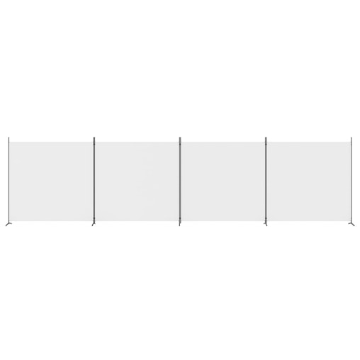 NNEVL 4-Panel Room Divider White 698x180 cm Fabric NNEVL 4-Panel Room Divider White 698x180 cm Fabric
