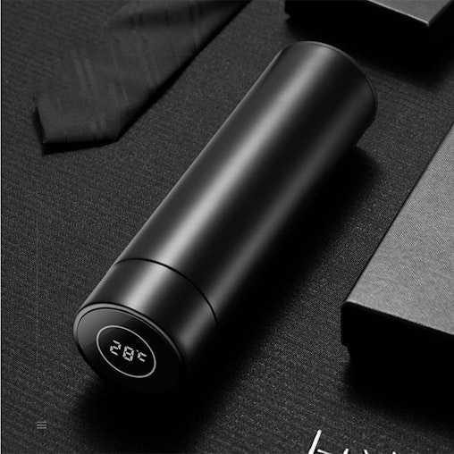 SOGA 2X 500ML Stainless Steel Smart LCD Thermometer Display Bottle Vacuum Flask Thermos Black SOGA 2X 500ML Stainless Steel Smart LCD Thermometer Display Bottle Vacuum Flask Thermos Black