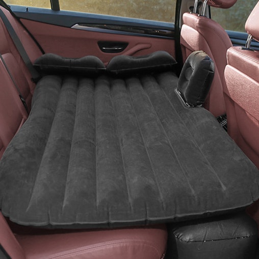 SOGA Black Stripe Inflatable Car Mattress Portable Camping Rest Air Bed Travel Compact Sleeping Kit Essentials SOGA Black Stripe Inflatable Car Mattress Portable Camping Rest Air Bed Travel Compact Sleeping Kit Essentials