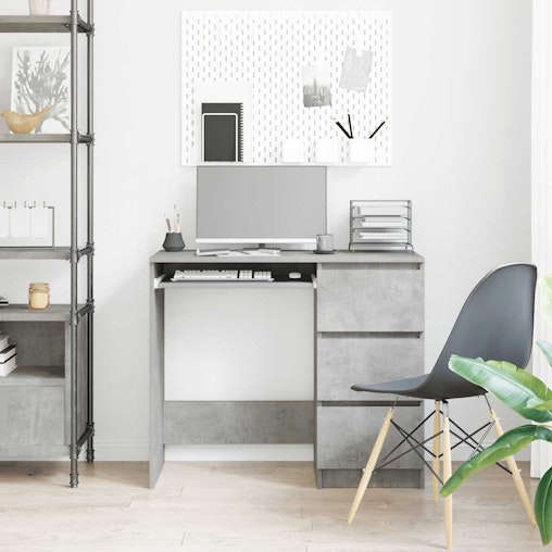 vidaXL Desk Concrete Grey 90x45x76 cm Engineered Wood vidaXL Desk Concrete Grey 90x45x76 cm Engineered Wood