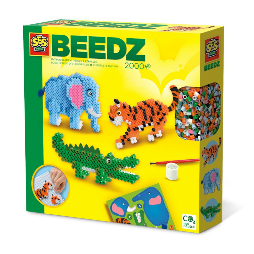 SES Creative Iron On Beads - Safari Animals