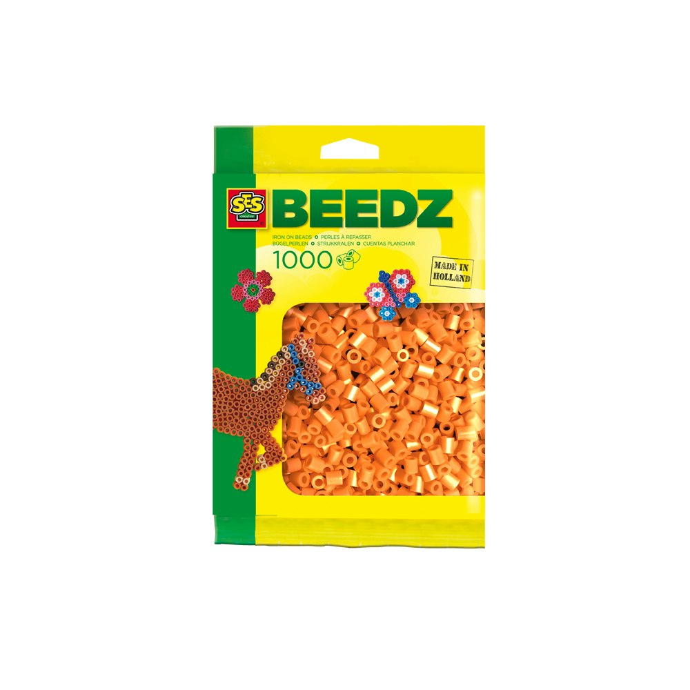 SES Creative Iron On Beads 1000 Orange