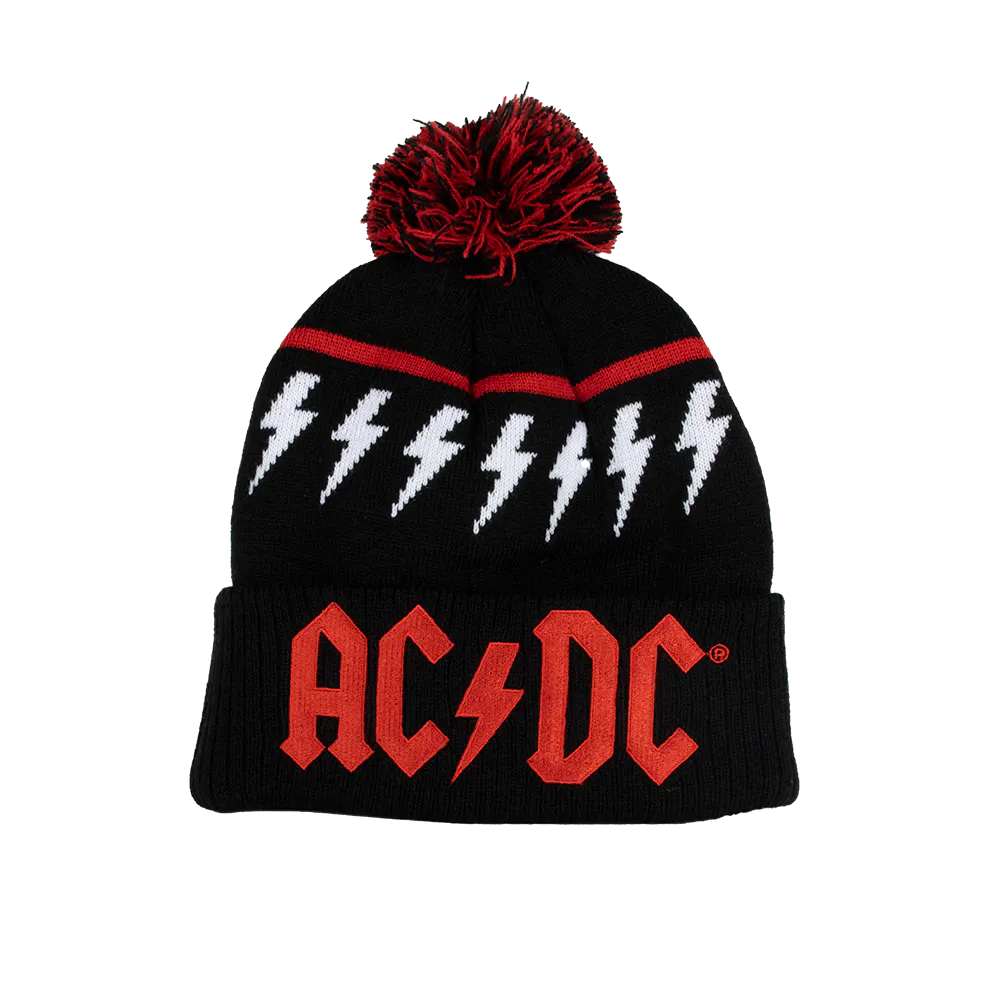 Pom Pom Roll Up ACDC Beanie